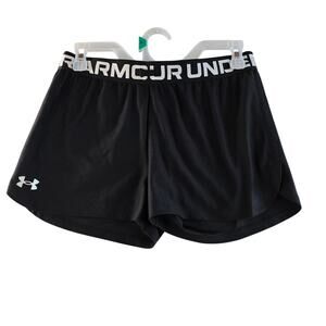 Under Armour Youth Girl's Size YLG Black Loose Shorts